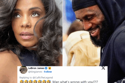 “LeBron James Can’t Contain His Laughter at Friend’s Hilarious NBAxNFL Stat Reference for Sanaa Lathan!”