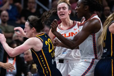 BREAKING: Caitlin Clark Reportedly INJURED After BRUTAL Shove by Marina Mabrey—Fans Horrified as Footage Spreads Like Wildfire | “She Grabbed Her Side in Agony,” Insider Reveals—Could This Sideline the WNBA’s Biggest Star for WEEKS? League Now Under Fire for Failing to Protect Her