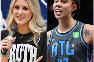 EXPLOSIVE CLASH: Swimmer Riley Gaines SLAMS Brittney Griner for Kneeling During National Anthem—Says “You Should Thank the Country That Saved You from a Russian Gulag!” Her Fiery Words Ignite Fierce Patriotism Debate, Polarize Fans, and Put Griner’s Past and Patriotism Under the National Spotlight Once Again.