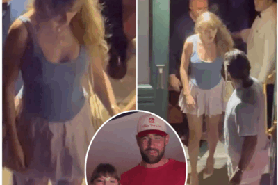 VIDEO: Social media is buzzing — fans noticed Taylor Swift walking unusually funny as she left an NYC restaurant with Travis Kelce, sparking rumors she might’ve been hammered.