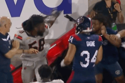 VIDEO: Insane WWE-Style Brawl Broke Out At The End Of BC Lions-Montreal Alouettes CFL Game