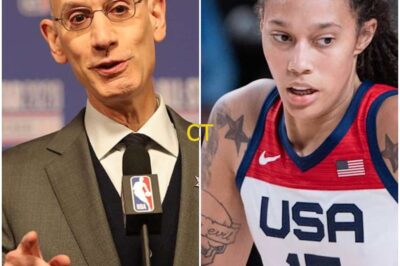 She Thought It Was Just a Warning — But When Adam Silver Read the Sentence, Brittney Griner’s Career Was Over No leaks. No heads-up. Just one statement that stopped the room cold. Brittney Griner sat motionless as NBA Commissioner Adam Silver stepped up to the mic — and dropped the lifetime ban no one saw coming. The reason? Still classified. The impact? Immediate. But it wasn’t the punishment that shook the room… it was Griner’s chilling silence. No denial. No outburst. Just one whispered sentence before she vanished out the back. What did she say? And why are insiders calling this the darkest moment in women’s basketball history?