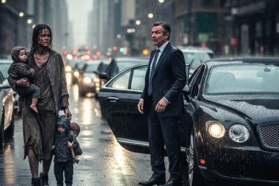 A TYCOON STOPS HIS CAR WHEN HE SEEES A HOMELESS WOMAN WITH CHILDREN. WHEN HE RECOGNIZES HER, HIS WORLD CRASHES TOGETHER.