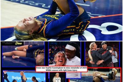 🚨 Sophie Cunningham’s Season-Ending Injury Rocks Indiana Fever! 😱  The Fever’s struggles continue as star Sophie Cunningham suffers a devastating injury, cutting her season short. Fans and analysts are left reeling, wondering how the team will survive without their key player in the final stretch.