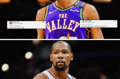 Kevin Durant faces backlash after making an unexpected and unnecessary gesture toward a fan just before the Thunder’s championship banner ceremony. The incident has sparked heated debate among fans and analysts, raising questions about Durant’s mindset and professionalism during what should have been a celebratory moment.
