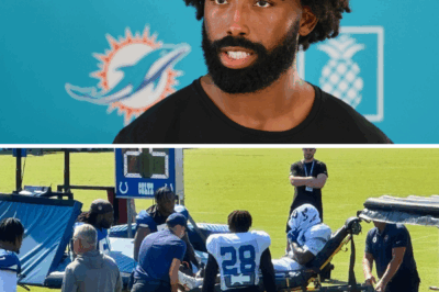 Indianapolis Colts running back suffered a devastating blow during practice after a brutal, seemingly dirty tackle left him writhing in pain. Witnesses reported hearing him scream “F-ck” as medical staff rushed in. He was quickly fitted with an aircast, signaling a serious leg injury, and stretchered off the field while teammates looked on in shock.