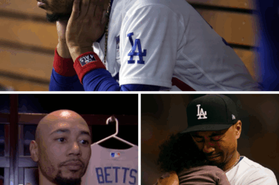 In a breaking viral moment that stunned fans everywhere, Mookie Betts was seen crying in front of the cameras as he revealed a life-changing decision. The emotional scene quickly spread across social media, leaving the sports world silent and sparking intense speculation about what comes next for the Dodgers star.