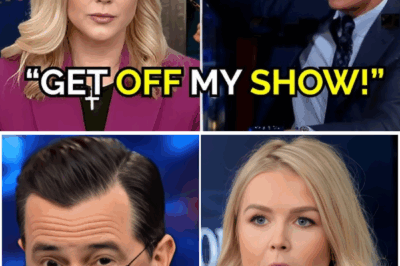 Explosive TV Showdown: Karoline Leavitt Launches First Strike in Live Late-Night Clash, Only to Be Outmaneuvered by Stephen Colbert’s Precision Comeback—Two Icy Punchlines Leave Her Speechless, Audience Stunned, and Broadcast Cut Short in One of 2025’s Most Memorable On-Air Humiliations
