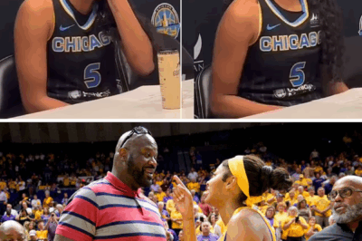 With cameras flashing and fans watching closely, Angel Reese stood beside Shaquille O’Neal, her eyes welling with tears. In that powerful moment, it was clear the NBA legend wasn’t just a mentor — he was the guiding force who had transformed her life, leaving the crowd visibly moved and inspired.