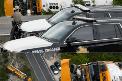SHOCKING: “In a HORRIFIC incident, at least 12 people have been INJURED after a school bus carrying 42 kids OVERTURNED on the FIRST DAY of class, leaving a CRUSHED WRECK in its wake. What led to this tragic accident, and how are the authorities responding to the situation? Parents and the community are in shock!”