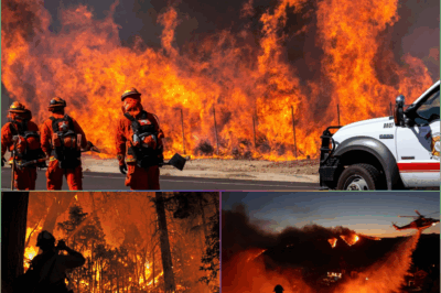 SHOCKING BLAZE: “Firefighters are making significant progress against a FAST-MOVING BLAZE along the highway north of Los Angeles! What sparked this intense fire, and how are crews battling the flames? This developing situation has left residents on edge as they monitor the fire’s rapid spread and potential threats to nearby communities!”