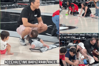 SHOCKING VIDEO: Baby’s Hilarious “Cheating” During Aces Halftime Crawl Goes Viral – Is This Sports’ Youngest Villain?