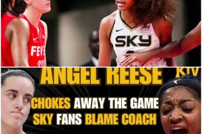 ANGEL REESE CHOKES! Sky Fans BLAME Coach & FAKE Numbers vs Caitlin Clark!  The showdown was supposed to be Angel Reese’s statement game. Instead, fans are furious — and the receipts don’t lie.  Reese put up “big” numbers on paper, but Sky fans claim they were padded in garbage time while Caitlin Clark lit up the court with clutch plays that actually mattered.  Now the heat is on Chicago’s coach for determined to adjust, leaving Reese stranded in key possessions and exposing her flaws on national TV.  Is Reese being set up to fail — or is Clark just exposing the hype? Fans aren’t holding back, and the debate is getting ugly. 👇