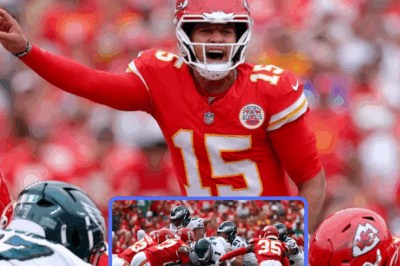 Patrick Mahomes sends Travis Kelce defiant message after his costly drop saw Chiefs beaten by Eagles