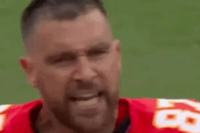Travis Kelce spotted slamming helmet down on sidelines in furious outburst after Chiefs suffer disaster against Eagles