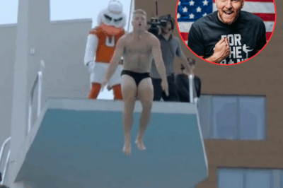 Pat McAfee jumps from high-dive in Speedo during stunning live TV moment after making final pick on College GameDay