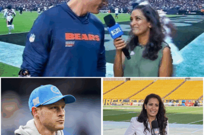 Bears HC Ben Johnson Looked Like He Wanted To Fight CBS Sideline Reporter Aditi Kinkhabwala After She Dropped a Savage Truth Bomb On Him During Awkward Halftime Interview [VIDEO]