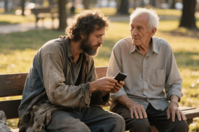 Kind Homeless Man Returns a Wallet to an Old Man, Not Knowing He Was a Wealthy Billionaire