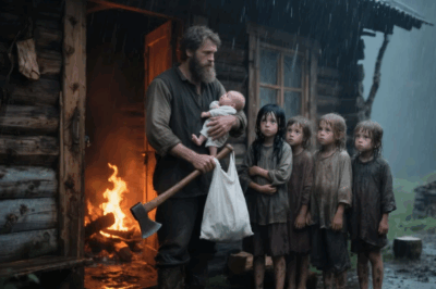 Lonely Lumberjack Took in Triplets Sold By Their Drunk Father, Days Later One Calls Him ‘Papa’