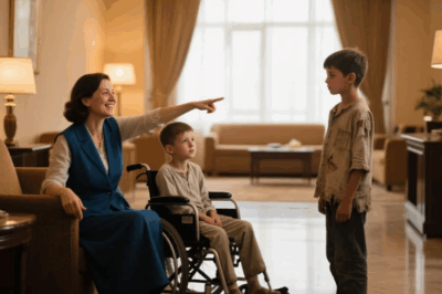 “If you heal my son from his wheelchair, I’ll adopt you,” the rich woman laughed at the poor…