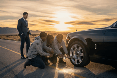 3 Black Boys Helps Billionaire with Flat Tire, The Next Day, a Black SUV Showed up at Their House