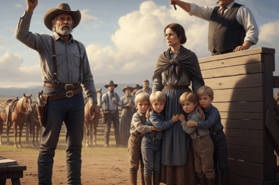 Desperate Rancher Buys Widow And Her Five Sons At Auction — Days Later, One Calls Him “Pa”