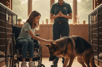 Paralyzed Little Girl Visits Shelter—What This Aggressive German Shepherd Did Next Shocked Everyone!
