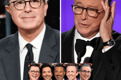 Inside the “Late-Night Cartel”: A chilling revelation exposes Colbert, Fallon, Meyers, Oliver, and Kimmel as more than rivals — a hidden alliance shaping narratives, silencing dissent, and sending shockwaves through rival networks. Whispers of backroom deals and coordinated monologues spark fear, anger, and calls for accountability.