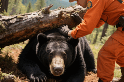 Courage in the Pines: The Ranger Who Saved a Trapped Black Bear