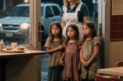WAITRESS Fed FOUR ORPHAN GIRLS for 10 YEARS — 12 YEARS Later, an SUV STOPPED at Her DOOR…. On a rainy night in a small town, a young waitress named Emily Parker noticed four little girls huddled together outside her diner window.