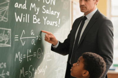 “Solve this equation and my entire year’s salary will be yours,” the teacher sneered. Seconds later, the classroom froze in disbelief…