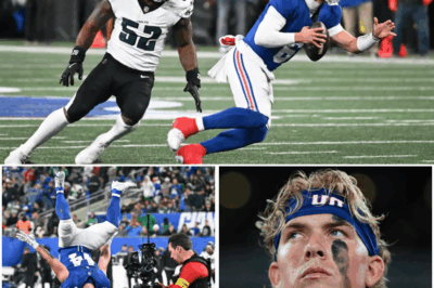 Jaxson Dart, Cam Skattebo power Giants to dominant win over Eagles