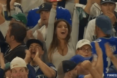 Cameraman Understood The Assignment – Female Mariners Fan Goes Viral After Cameras Focused On Her Jumping Up & Down In Celebration [VIDEO]