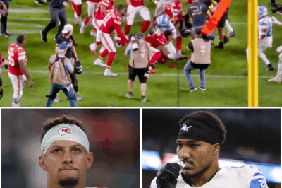 SNF Postgame Brawl – Patrick Mahomes Ends Up At The Bottom Of Pile As Massive Fight Breaks Out Between Chiefs & Lions Players [VIDEO]