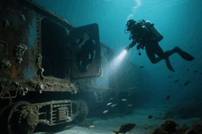 Diver Finds Train Wagon On Ocean Floor, Then Takes A Look Inside