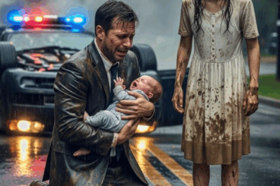 A Homeless Girl Sees a Wounded Millionaire Holding a Baby in the Rain… But Everything Changes