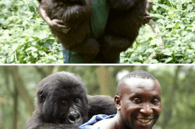 The Last Embrace: A Gorilla’s Final Goodbye to Her Rescuer.