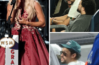 When Bad Bunny stayed seated during “God Bless America” at a Yankees game, Carrie Underwood didn’t hold back — and her fiery response lit up the internet. “If he doesn’t like America, then leave,” she declared, sparking an outpouring of support from fans who praised her for standing up for respect and tradition. As the debate rages on, one thing’s clear: Carrie’s patriotism still strikes a powerful chord — and this time, it’s louder than the anthem itself