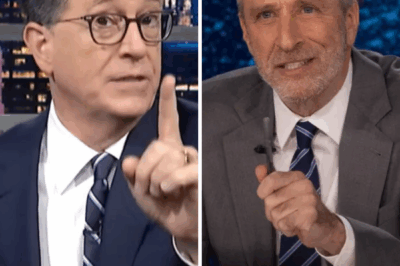 Jon Stewart’s DEADLY Ultimatum: “Buy Me a Coffin If You Want Silence!”— Apple SHAKEN as Colbert Joins Secret Late-Night Rebellion