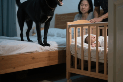 Every night, the house’s black dog would growl at the newborn, making the father suspicious. He immediately called the police—and from then on, they discovered the horrific truth under the bed.