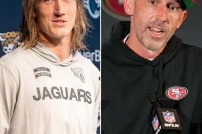 BREAKING SHOCK: Trevor Lawrence sparks outrage by claiming all of San Fancicos 49ers’ past wins and titles were due to luck and referee bias: “THEY’RE TOO WEAK AND SLOW” – In response, 49ers Coach Kyle Shanahan fired back with a 10-sentence tirade that rocked the NFL and forced Trevor Lawrence to issue an apology