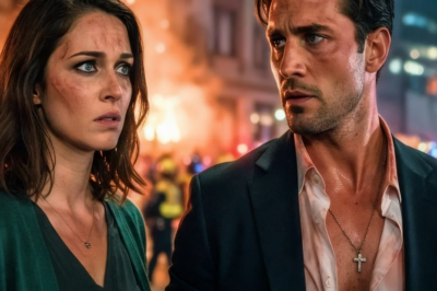 Amidst the explosions and flames engulfing the building, she didn’t hesitate to turn back to save the stranger