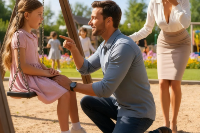 The park was quiet in the afternoon; she only wished her child could have a little fun. The man was just playing with his child